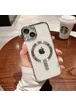 Силіконовий чохол "Transparent Plating" with MagSafe для Apple iPhone 15 Plus Срібний