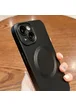 Силиконовый чехол "TPU Matte" with MagSafe для Apple iPhone 15 Черный