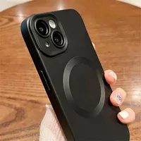 Силиконовый чехол "TPU Matte" with MagSafe для Apple iPhone 13 Черный