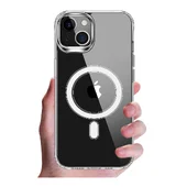 Силиконовый чехол "JASTER" with MagSafe для iPhone 14 Plus Прозрачный