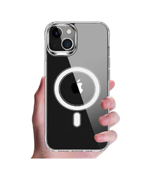 Силиконовый чехол "JASTER" with MagSafe для iPhone 15 Plus Прозрачный