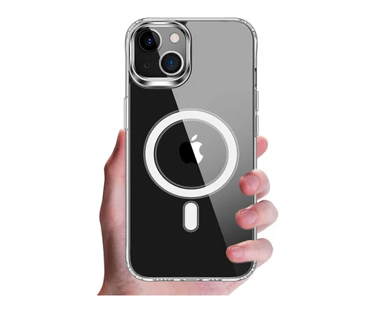 Силіконовий чохол "JASTER" with MagSafe для iPhone 14 Plus Прозорий