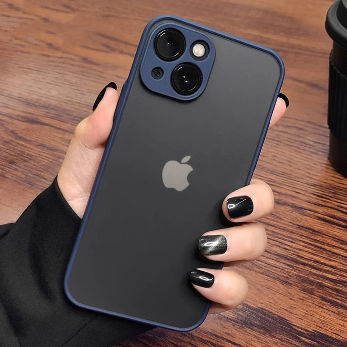 Силиконовый чехол "Armor Matte Cover" для iPhone 15 Plus Синий