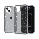 Силиконовый чехол "Bling Diamond" с блестками для iPhone 14 Plus Черный