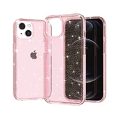 Силиконовый чехол "Bling Diamond" с блестками для iPhone 13/14 Розовый