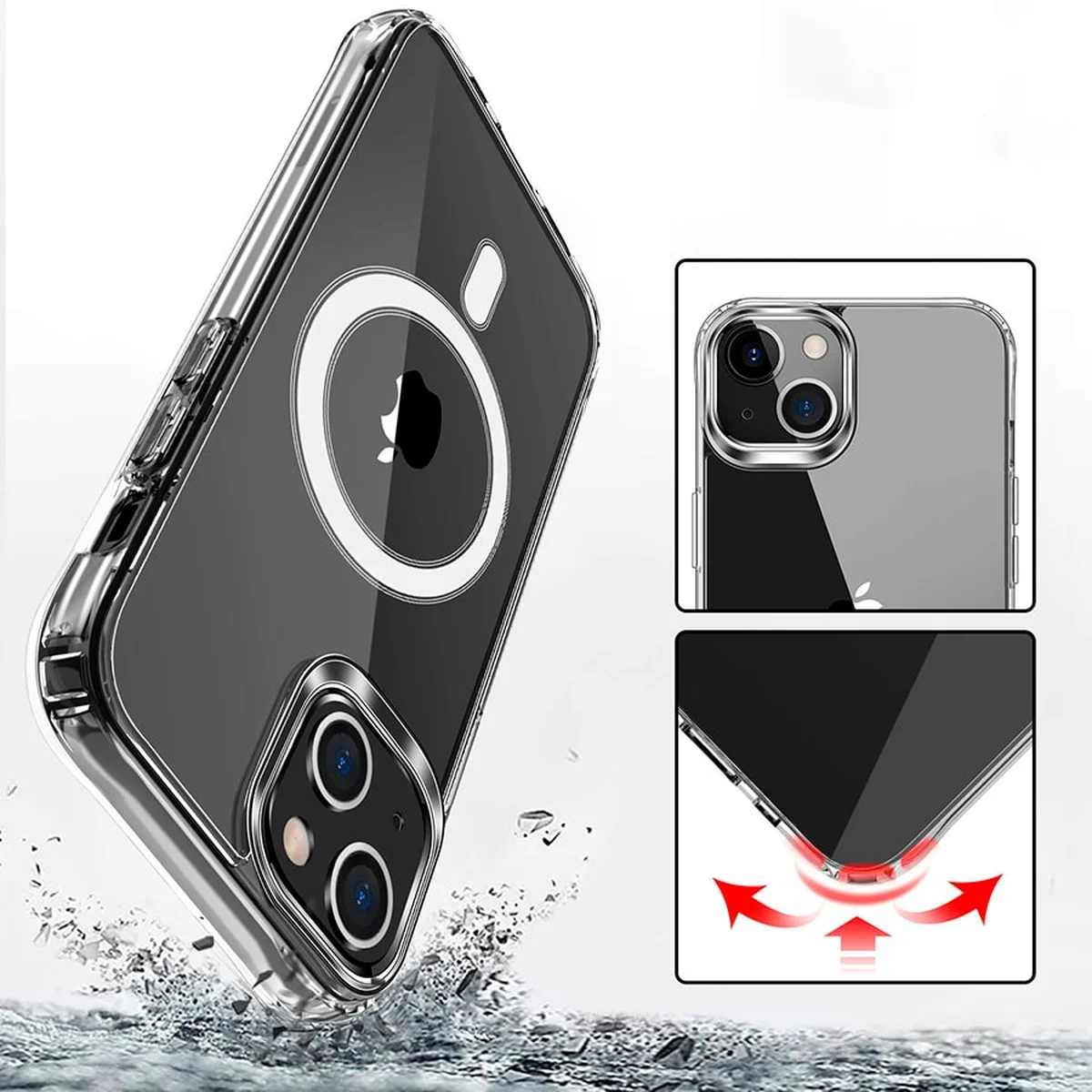 Силиконовый чехол "JASTER" with MagSafe для iPhone 15 Прозрачный