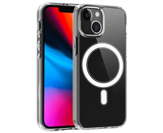 Силиконовый чехол "JASTER" with MagSafe для iPhone 15 Plus Прозрачный