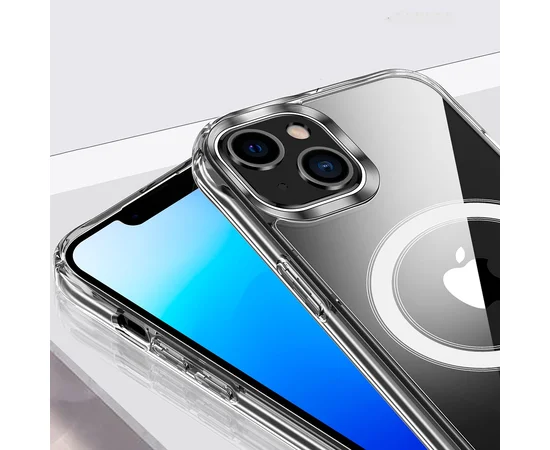 Силиконовый чехол "JASTER" with MagSafe для iPhone 15 Plus Прозрачный
