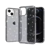 Силиконовый чехол "Bling Diamond" с блестками для iPhone 13/14 Черный