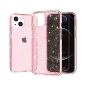 Силиконовый чехол "Bling Diamond" с блестками для iPhone 14 Plus Розовый