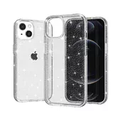 Силиконовый чехол "Bling Diamond" с блестками для iPhone 14 Plus Прозрачный