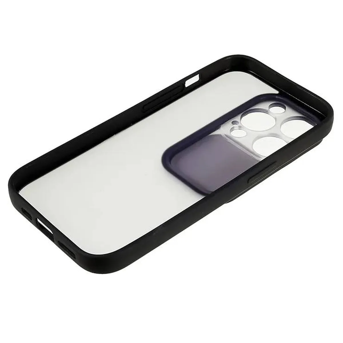 Силиконовый чехол "Camera Slide" со шторкой для iPhone 14 Pro Черный
