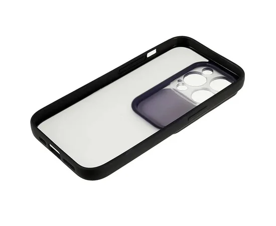 Силиконовый чехол "Camera Slide" со шторкой для iPhone 14 Pro Черный
