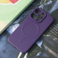 Силиконовый чехол "Silicone Matte" with MagSafe для Apple iPhone 12 Pro Max Фиолетовый