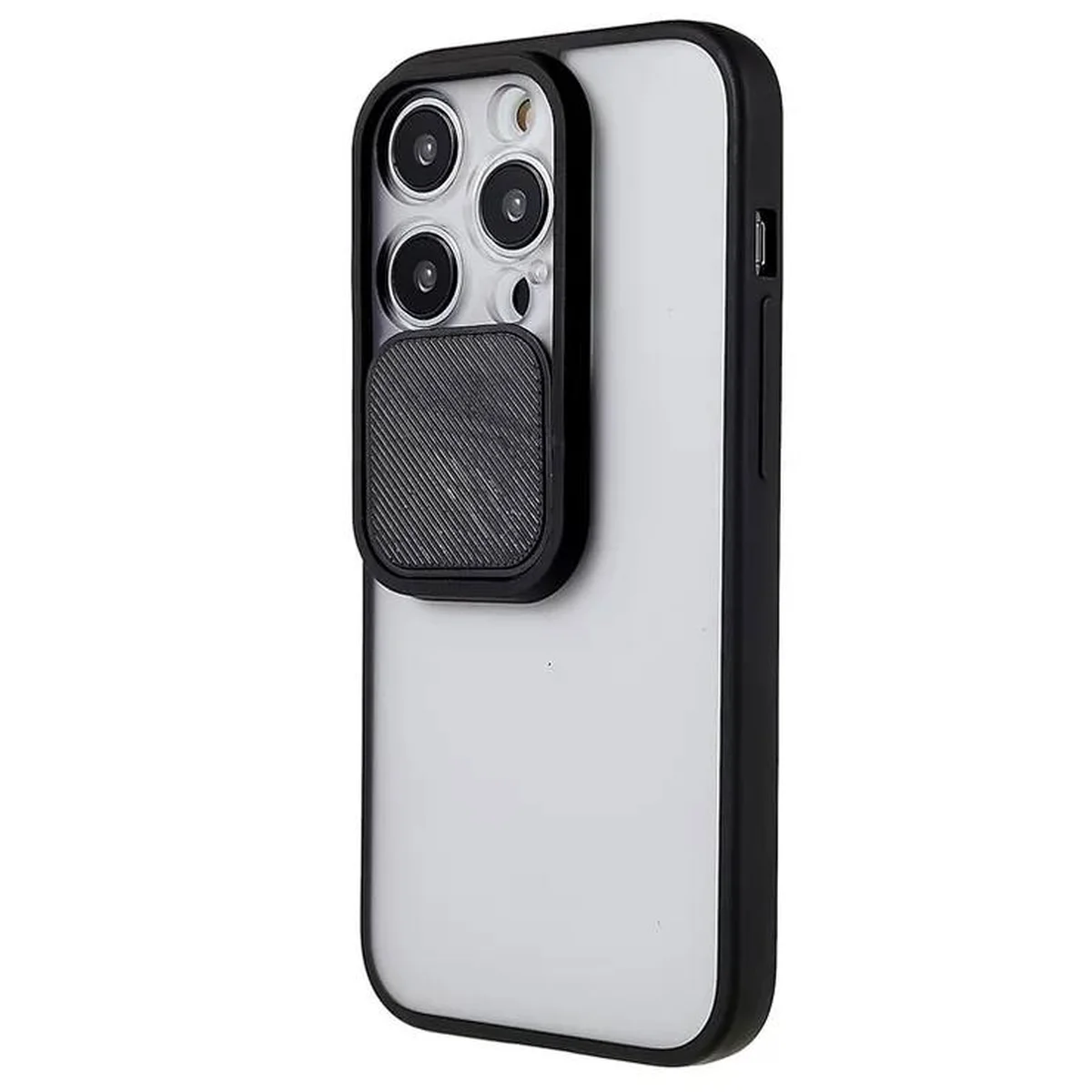 Силиконовый чехол "Camera Slide" со шторкой для iPhone 14 Pro Черный