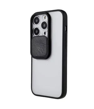 Силиконовый чехол "Camera Slide" со шторкой для iPhone 14 Pro Черный