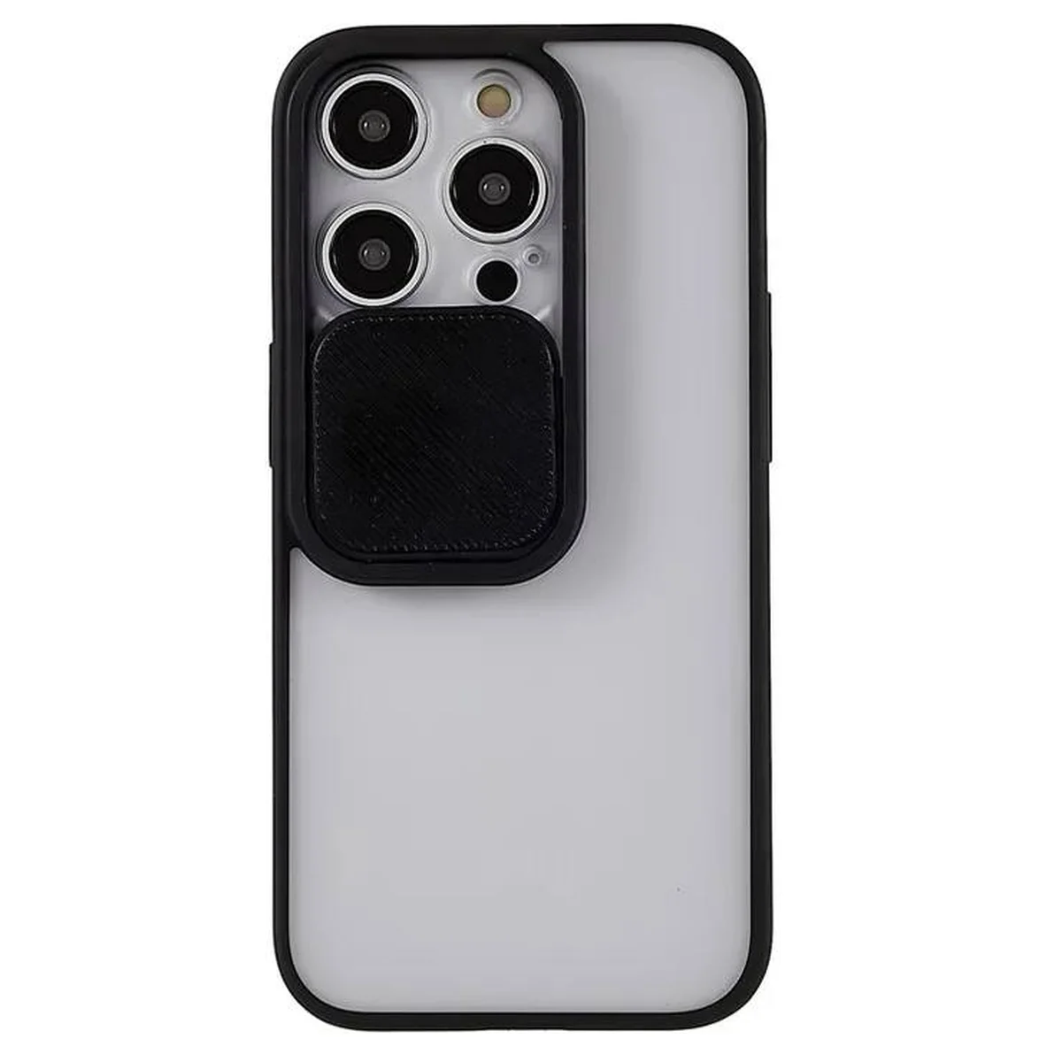 Силиконовый чехол "Camera Slide" со шторкой для iPhone 14 Pro Черный