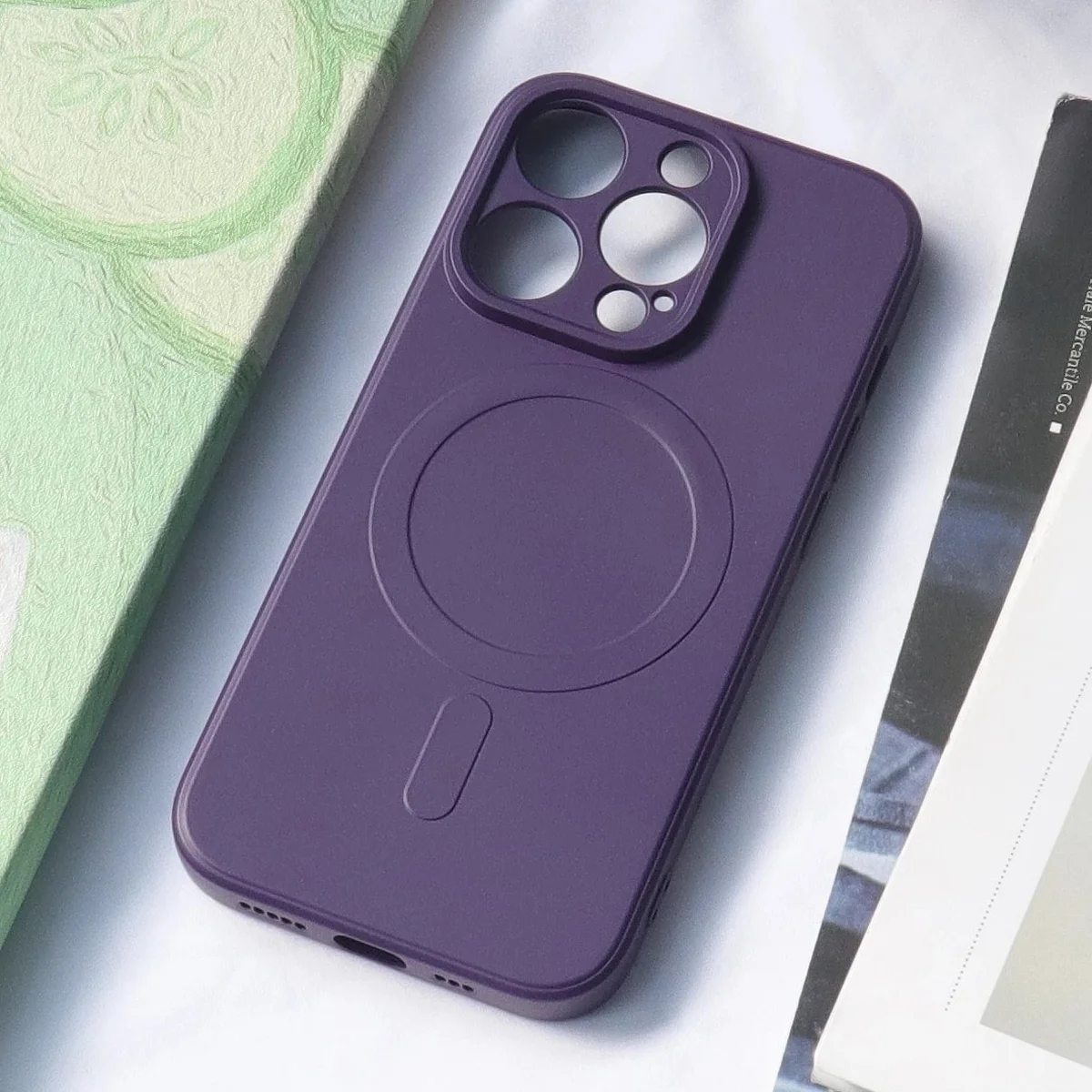 Силиконовый чехол "Silicone Matte" with MagSafe для Apple iPhone 13 Pro Max Фиолетовый