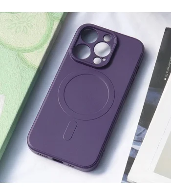 Силіконовий чохол "Silicone Matte" with MagSafe для Apple iPhone 12 Pro Max Фіолетовий