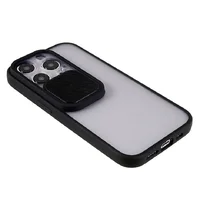 Силиконовый чехол "Camera Slide" со шторкой для iPhone 14 Pro Черный