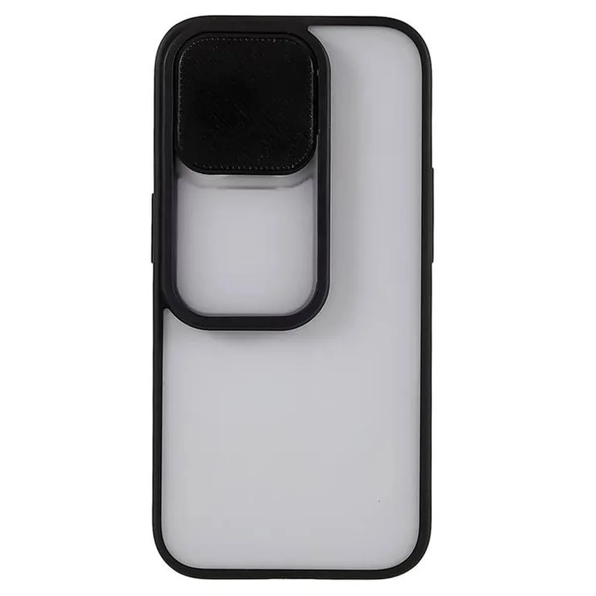 Силиконовый чехол "Camera Slide" со шторкой для iPhone 14 Pro Черный