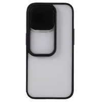 Силиконовый чехол "Camera Slide" со шторкой для iPhone 14 Pro Черный