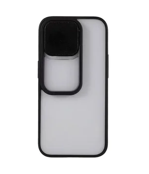 Силиконовый чехол "Camera Slide" со шторкой для iPhone 14 Pro Черный