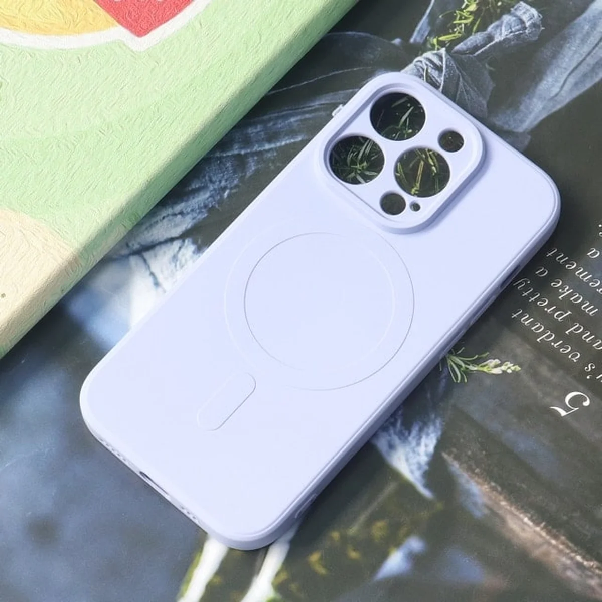 Силіконовий чохол "Silicone Matte" with MagSafe для Apple iPhone 13 Pro Max Fumigation purple