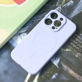 Силиконовый чехол "Silicone Matte" with MagSafe для Apple iPhone 13 Pro Max Fumigation purple