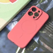 Силиконовый чехол "Silicone Matte" with MagSafe для Apple iPhone 13 Pro Max Camellia Red