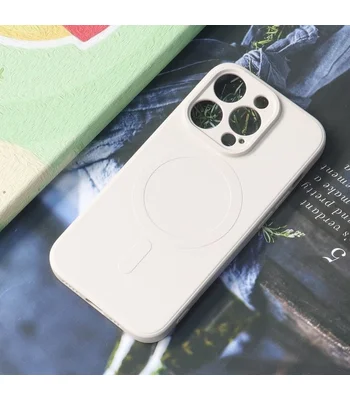 Силиконовый чехол "Silicone Matte" with MagSafe для Apple iPhone 12 Pro Max Antique White