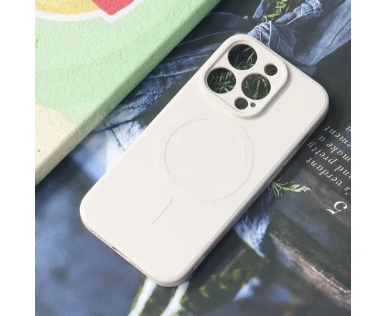 Силиконовый чехол "Silicone Matte" with MagSafe для Apple iPhone 12 Pro Max Antique White