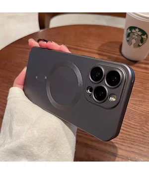 Силиконовый чехол "Luxury Matte" with MagSafe для Apple iPhone 15 Pro Серый