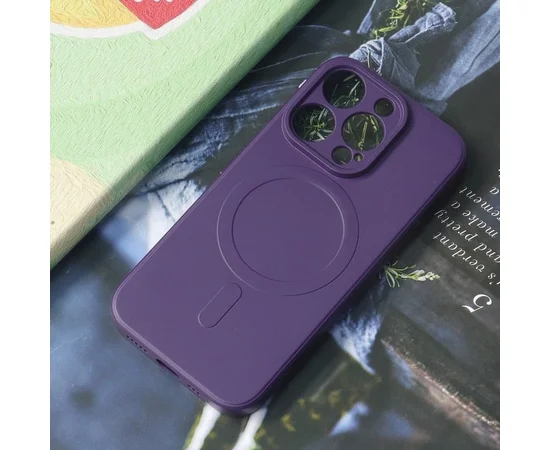 Силіконовий чохол "Silicone Matte" with MagSafe для Apple iPhone 14 Pro Фіолетовий