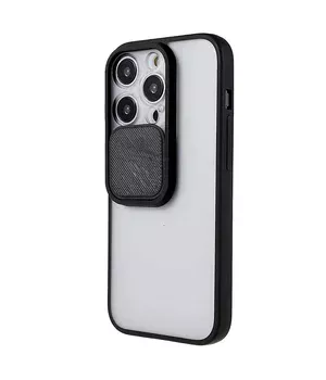 Силіконовий чохол "Camera Slide" із шторкою для iPhone 14 Pro Чорний