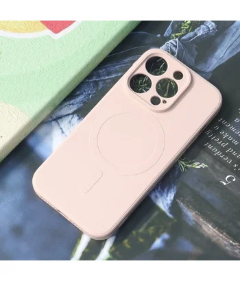 Силіконовий чохол "Silicone Matte" with MagSafe для Apple iPhone 13 Pro Max Pink Sand