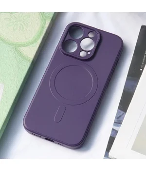 Силиконовый чехол "Silicone Matte" with MagSafe для Apple iPhone 12 Pro Max Фиолетовый