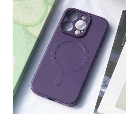 Силіконовий чохол "Silicone Matte" with MagSafe для Apple iPhone 14 Pro Фіолетовий