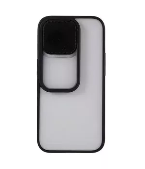 Силіконовий чохол "Camera Slide" із шторкою для iPhone 14 Pro Чорний