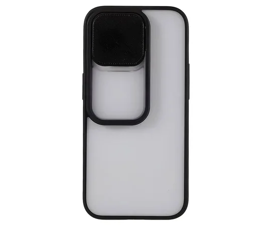 Силіконовий чохол "Camera Slide" із шторкою для iPhone 14 Pro Чорний