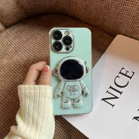 Силіконовий чохол "Космонавт" з підставкою для Apple iPhone 14 Pro Max М'ятний