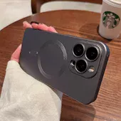 Силиконовый чехол "Luxury Matte" with MagSafe для Apple iPhone 15 Pro Серый