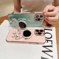 Силіконовий чохол "Космонавт" з підставкою для Apple iPhone 14 Pro Max М'ятний