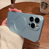 Силиконовый чехол "Luxury Matte" with MagSafe для Apple iPhone 13 Pro Max Светло-синий