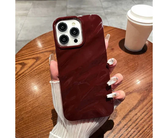 Силиконовый чехол "Silk Wavy" для iPhone 14 Pro Бордовый