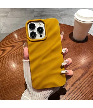 Силіконовий чохол "Silk Wavy" для iPhone 14 Pro Max Світло-коричневий