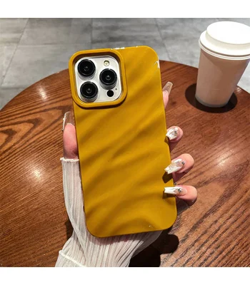 Силиконовый чехол "Silk Wavy" для iPhone 14 Pro Светло-коричневый