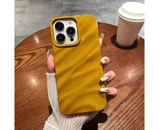 Силіконовий чохол "Silk Wavy" для iPhone 14 Pro Max Світло-коричневий