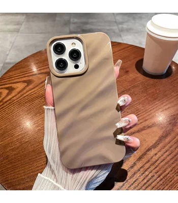 Силіконовий чохол "Silk Wavy" для iPhone 14 Pro Max Коричневий