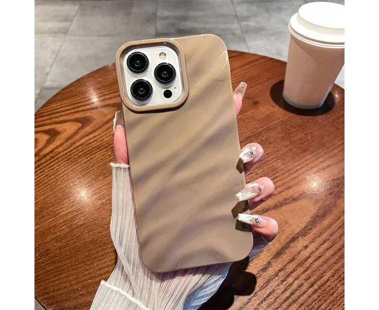 Силиконовый чехол "Silk Wavy" для iPhone 14 Pro Max Коричневый